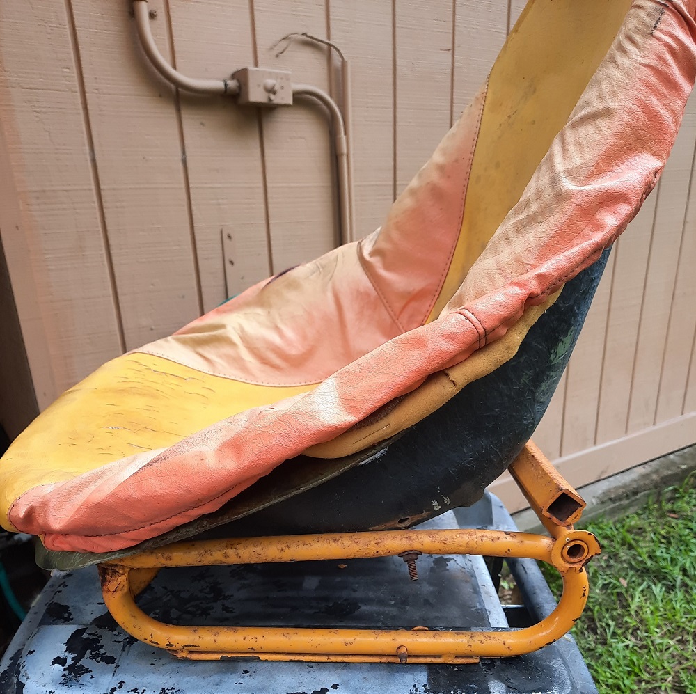 Restored Manx bucket seat — new upholstery